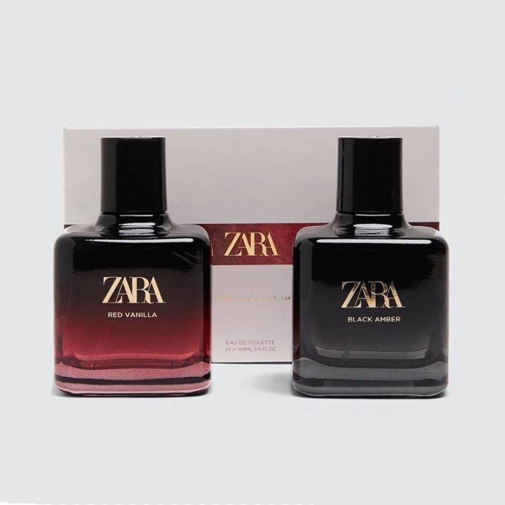 ست دوقلو زارا Red Vanilla & Black Amber |یونیسکس رایحه‌های گرم، جذاب و ماندگار